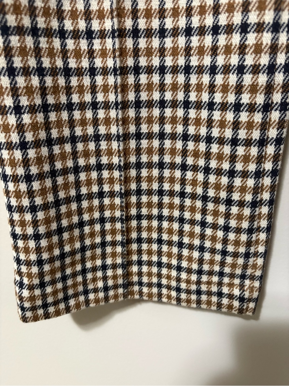 Part Two Pontas Straight Leg Mid Rise Pant Toasted Coconut Check Pattern - Picture 8 of 14